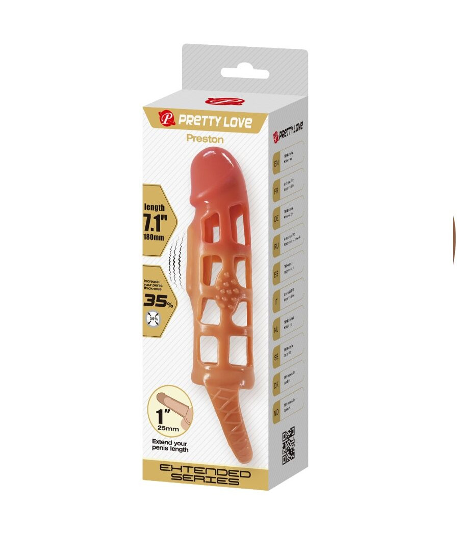 PRETTY LOVE - PRESTON VIBRATING PENIS SLEEVE 18 CM