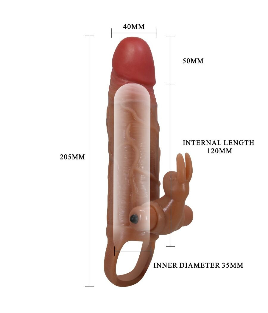 PRETTY LOVE - OSMAR FUNDA PARA PENE + ESTIMULADOR DE CLÍTORIS CON VIBRACIÓN