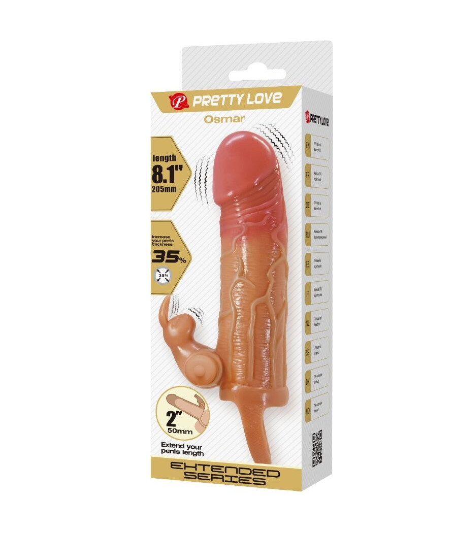 PRETTY LOVE - OSMAR PENIS SLEEVE + VIBRATING CLITORIS STIMULATOR
