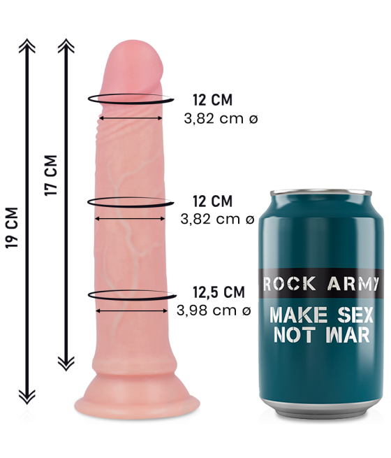ROCKARMY - AVENGER DILDO REALÍSTICO LIQUID SILICONE 19 CM -O- 3.98 CM