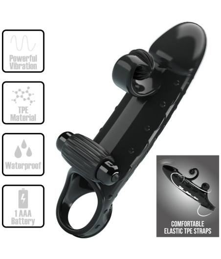 ROMANCE - VIBRATING PENIS SLEEVE BLACK