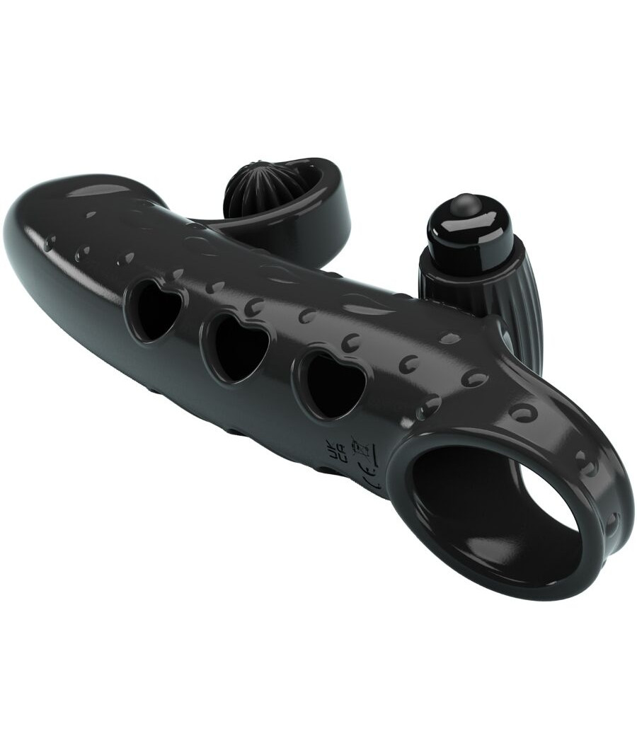 ROMANCE - FUNDA PARA PENE CON VIBRACIÓN NEGRO