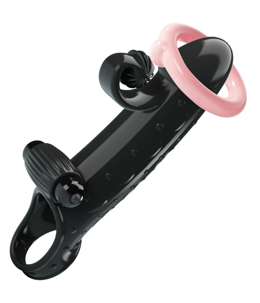 ROMANCE - FUNDA PARA PENE CON VIBRACIÓN NEGRO