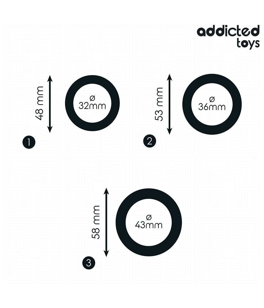 ADDICTED TOYS - SET DI ANELLI IN SILICONE MODELLO 1