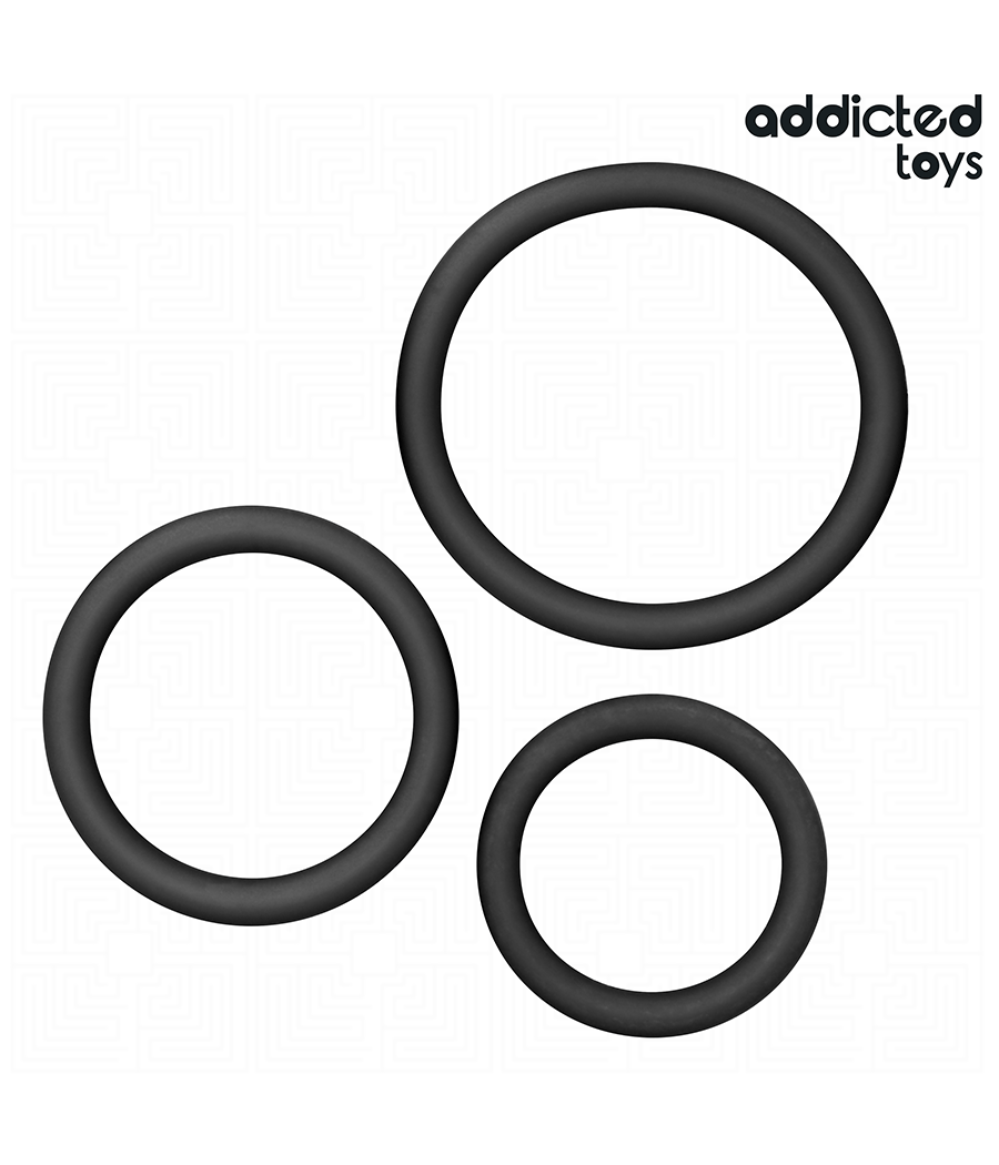 ADDICTED TOYS - CONJUNTO DE ANÉIS DE SILICONE MODELO 2