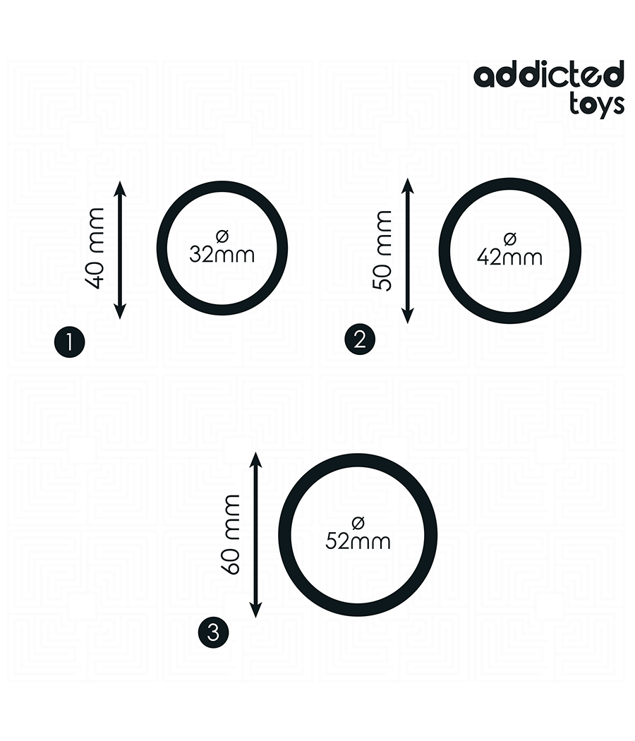 ADDICTED TOYS - SET OF SILICONE RINGS MODEL 2