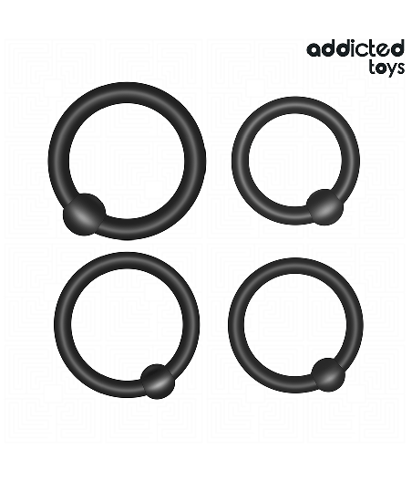 ADDICTED TOYS - CONJUNTO DE ANÉIS DE SILICONE DE PRESSÃO