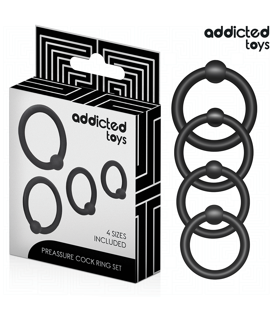 ADDICTED TOYS - SET ANILLOS SILICONA DE PRESIÓN