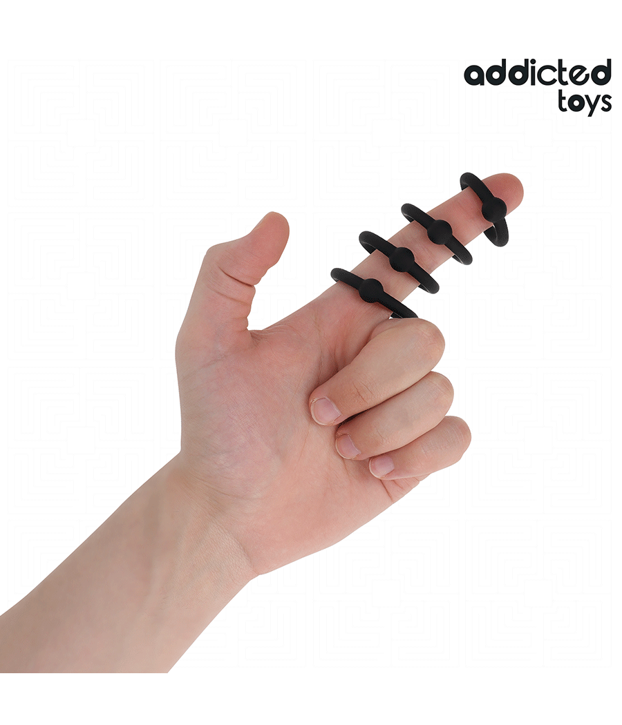 ADDICTED TOYS - SET ANILLOS SILICONA DE PRESIÓN