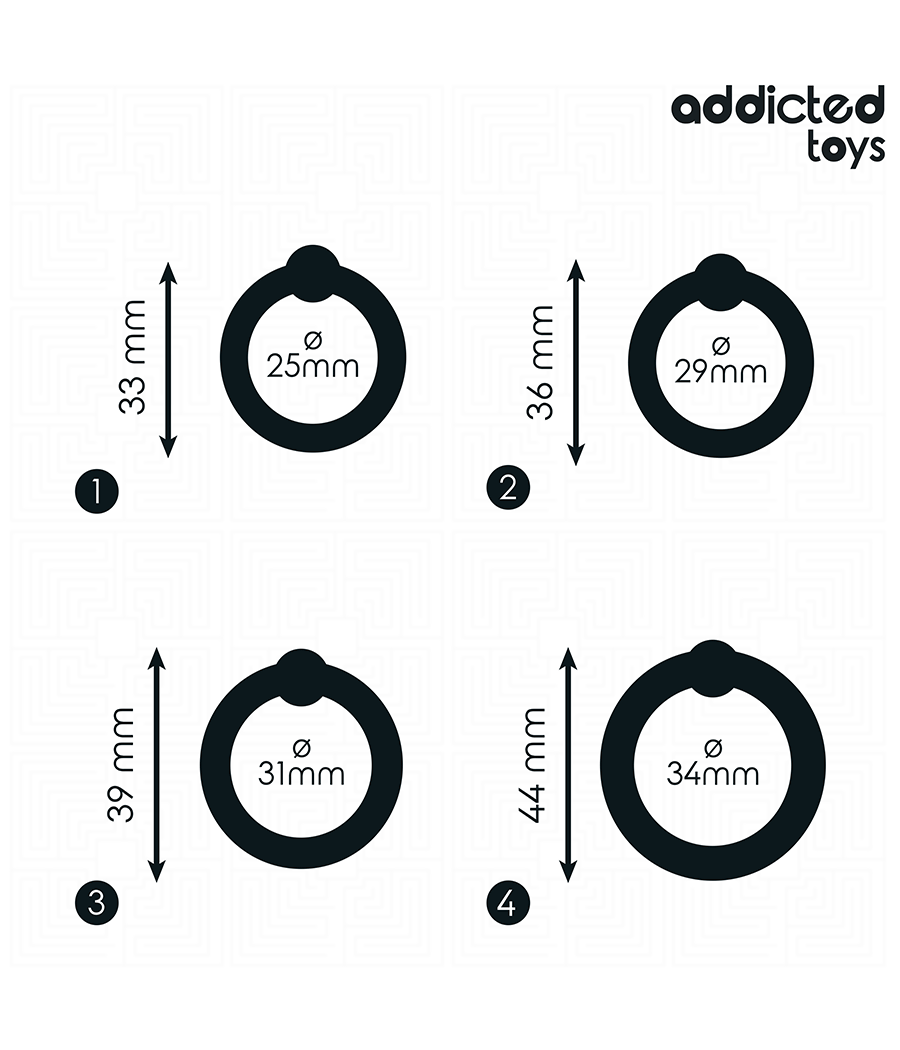 ADDICTED TOYS - SET AUS DRUCKRINGEN AUS SILIKON