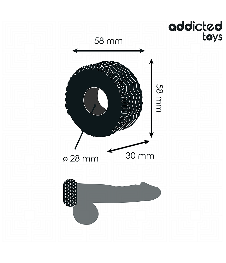 ADDICTED TOYS - ANEL DE PÉ EXTRA GROSSO