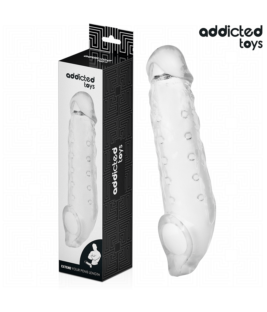 ADDICTED TOYS - EXTENSION DE PÉNIS TRANSPARENTE TAILLE S 23 CM