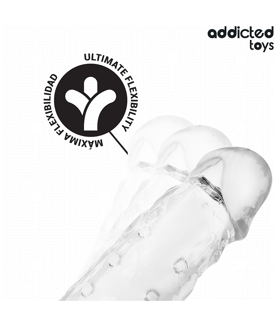ADDICTED TOYS - EXTENSION DE PÉNIS TRANSPARENTE TAILLE S 23 CM