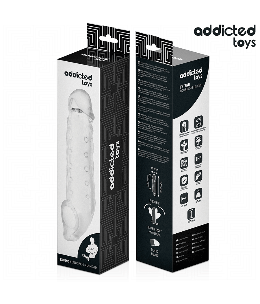 ADDICTED TOYS - ESTENSIONE PENE TRASPARENTE TAGLIA S 23 CM