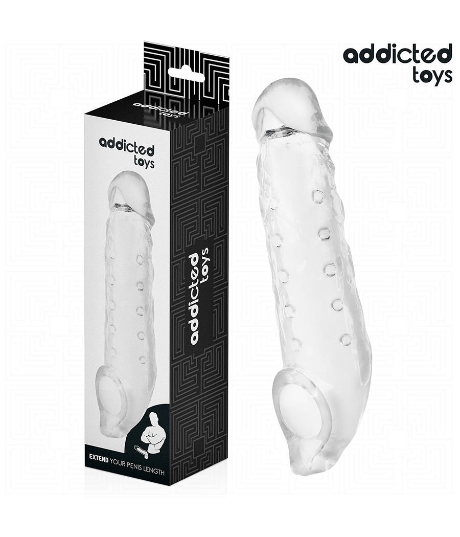 ADDICTED TOYS - BAINHA DE PÊNIS TRANSPARENTE TAMANHO M 27 CM