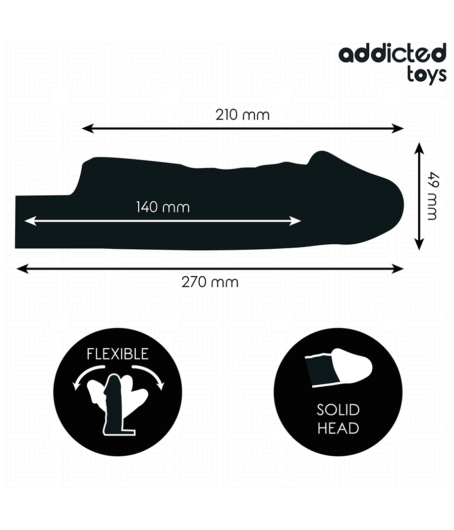ADDICTED TOYS - TRANSPARENT PENIS SHEATH SIZE M 27 CM