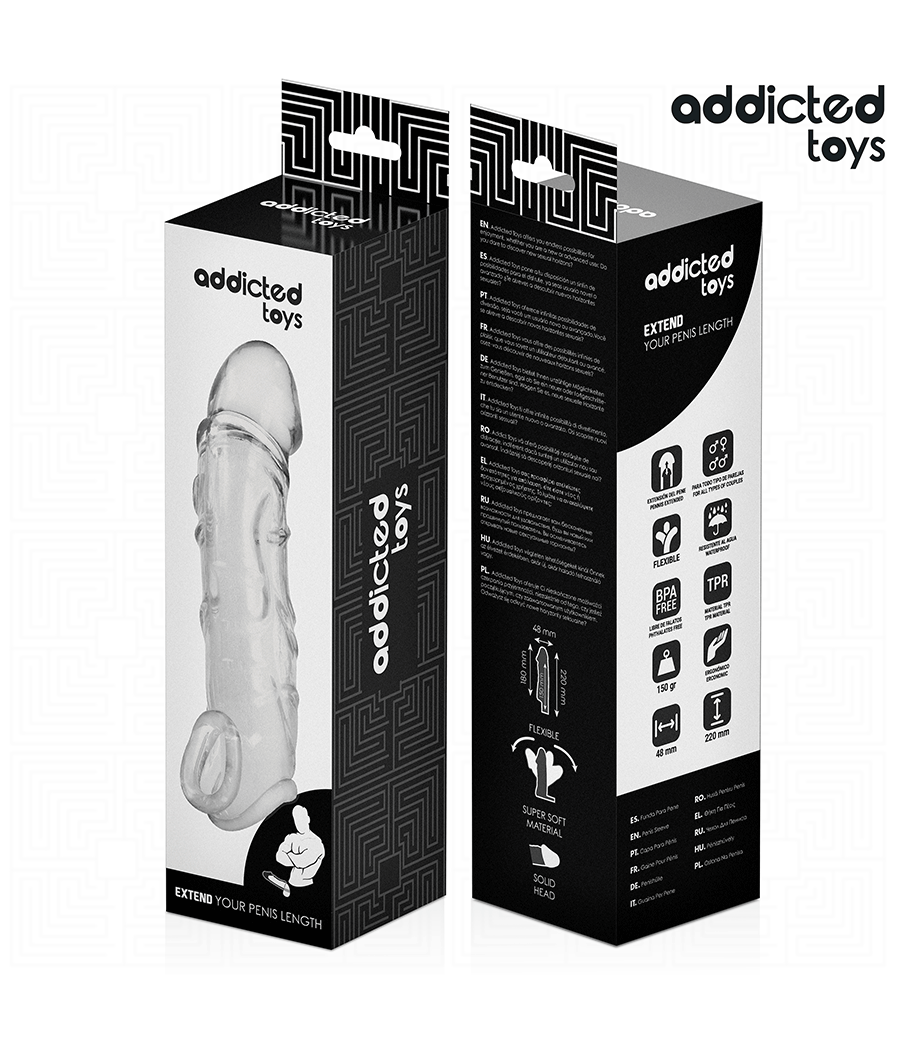 ADDICTED TOYS - TRANSPARENTE PENISVERLÄNGERUNG 27 CM