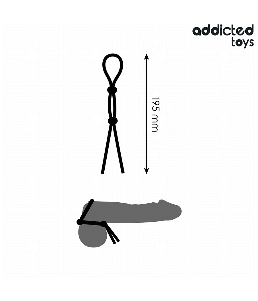 ADDICTED TOYS - CORDE EN SILICONE POUR LE PÉNIS À DOUBLE BOUCLE