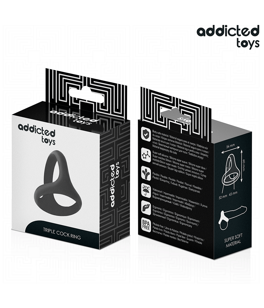 ADDICTED TOYS - THICK TRIPLE PENIS RING