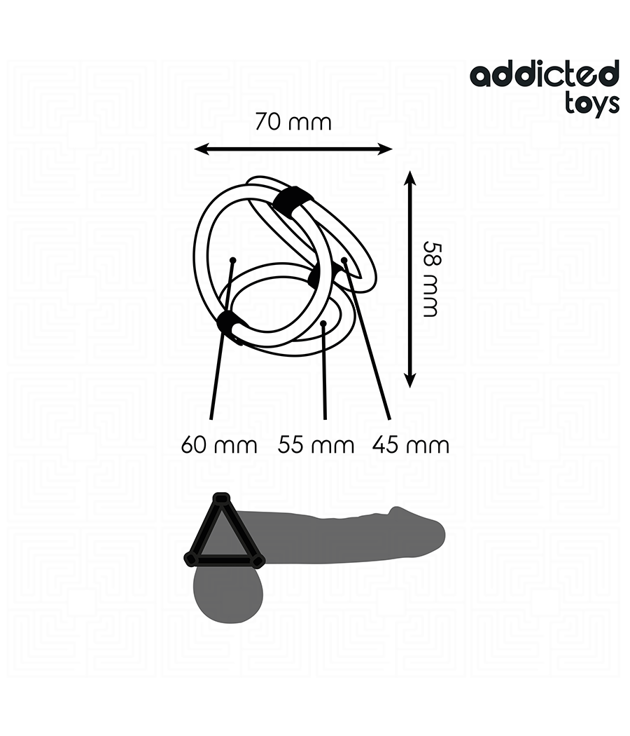 ADDICTED TOYS - ANEL TRIPLO PARA O PÊNIS