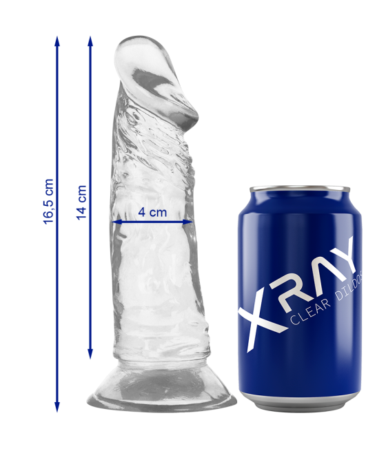 XRAY CLEAR COCK 16.5 CM X 4 CM