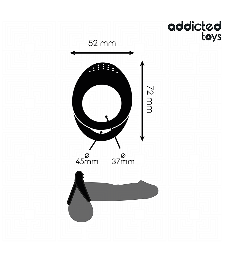 ADDICTED TOYS - ANILLO TEXTURIZADO DOBLE PARA EL PENE