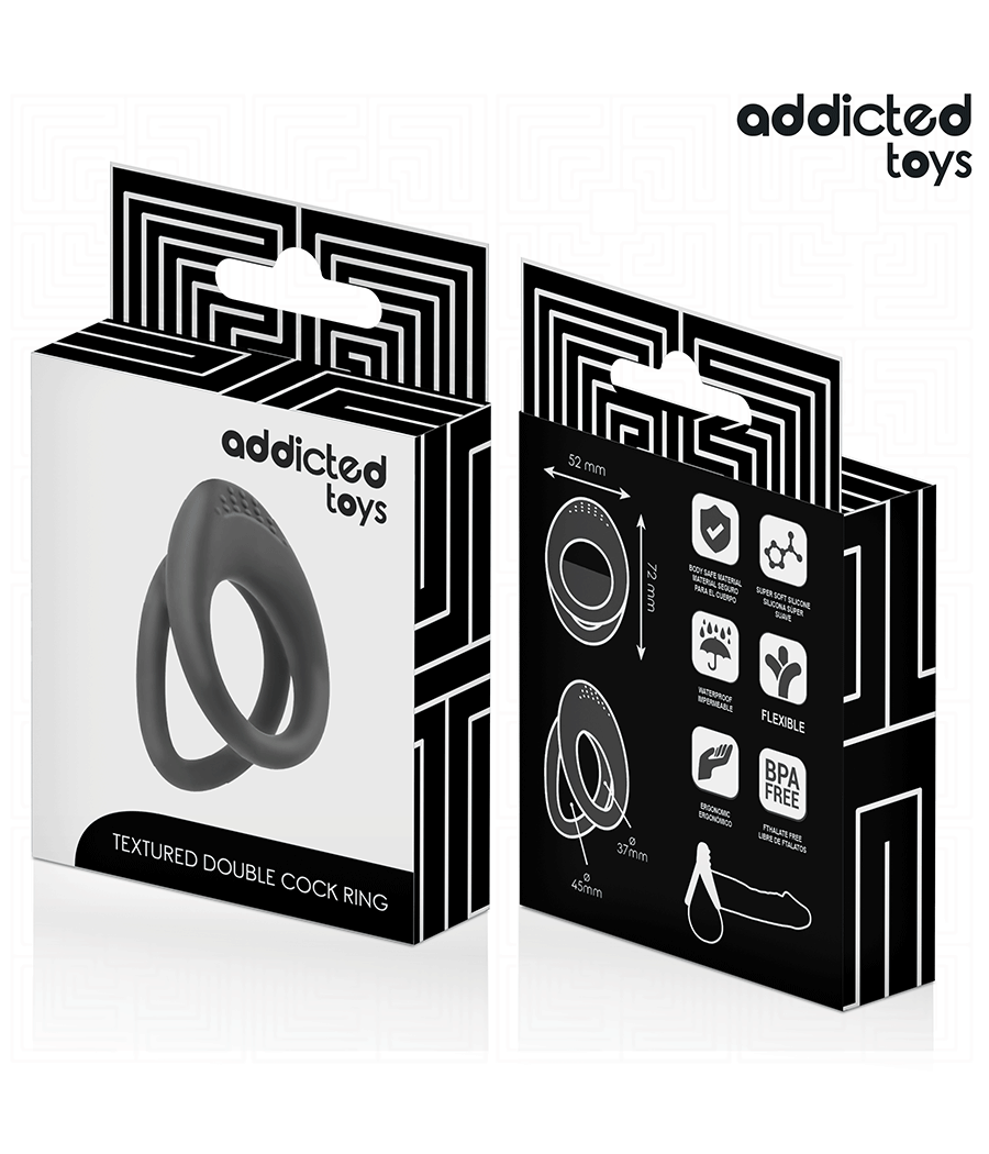 ADDICTED TOYS - ANILLO TEXTURIZADO DOBLE PARA EL PENE