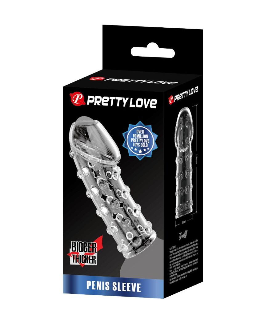 PRETTY LOVE - MANCHON DE PÉNIS SERRÉ ET VOLUMISANT TRANSPARENT
