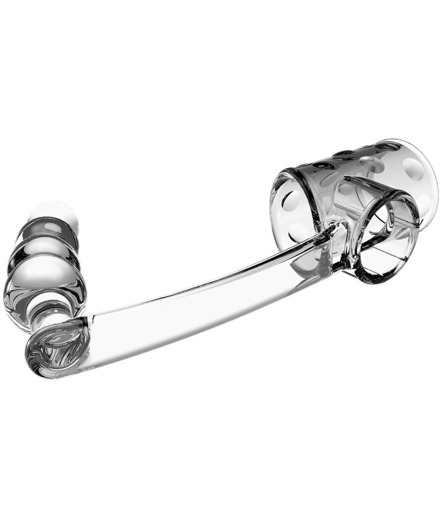 PRETTY LOVE - MANCHON PÉNIS AVEC PLUG ANAL TRANSPARENT