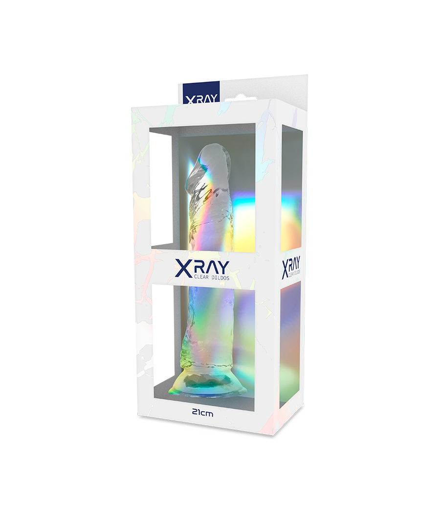 X RAY - DILDO TRANSPARENTE 21 CM -O- 4 CM