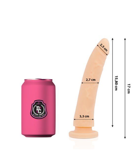 DELTA CLUB - DILDO REALISTA NATURAL SILICONA MEDICA 17 CM -O- 3 CM