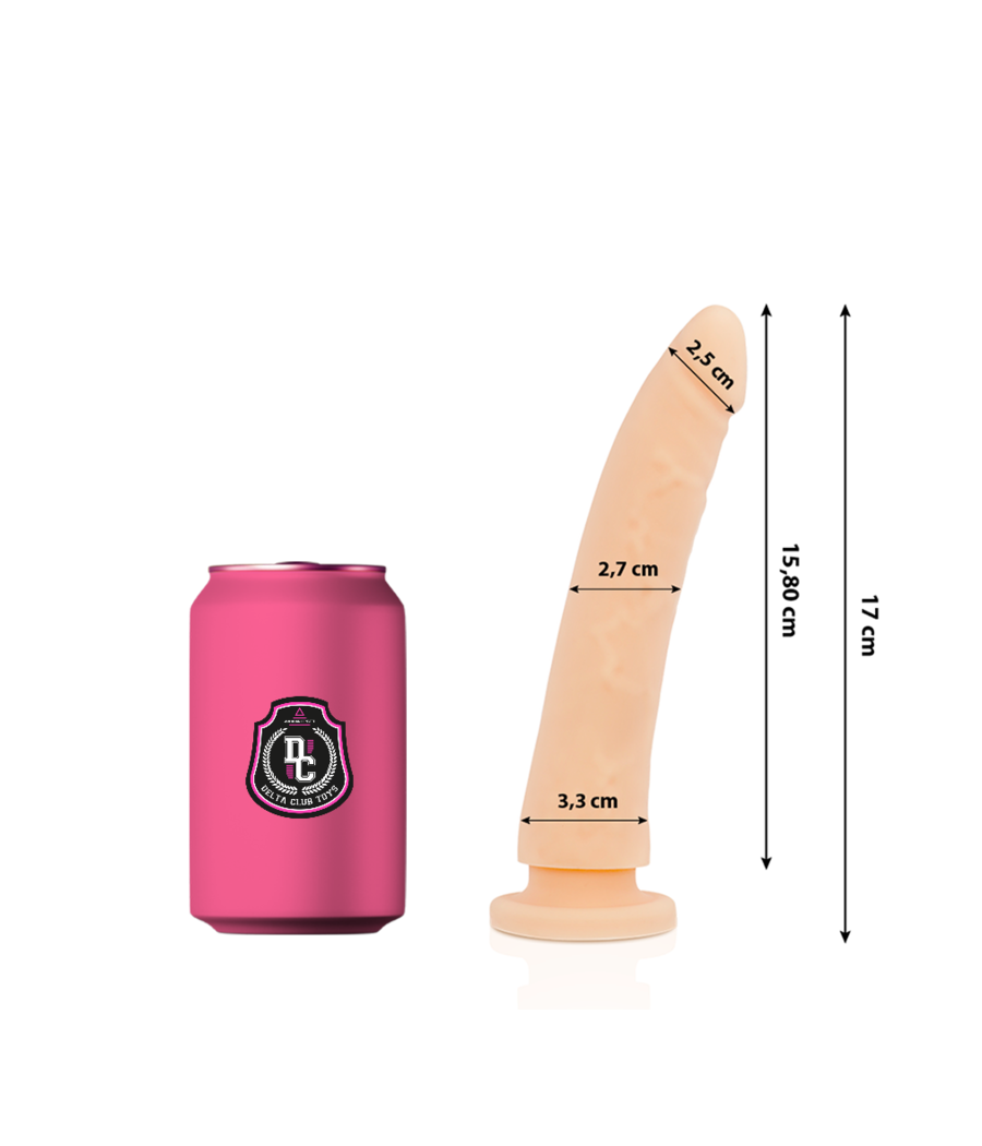 DELTA CLUB - BRINQUEDOS DILDO MÉDICO NATURAL SILICONE 17 CM -O- 3 CM