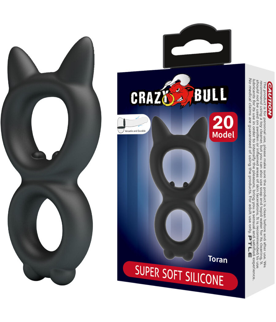 CRAZY BULL - ANEL DUPLO DE SILICONE TORAN MODELO 20