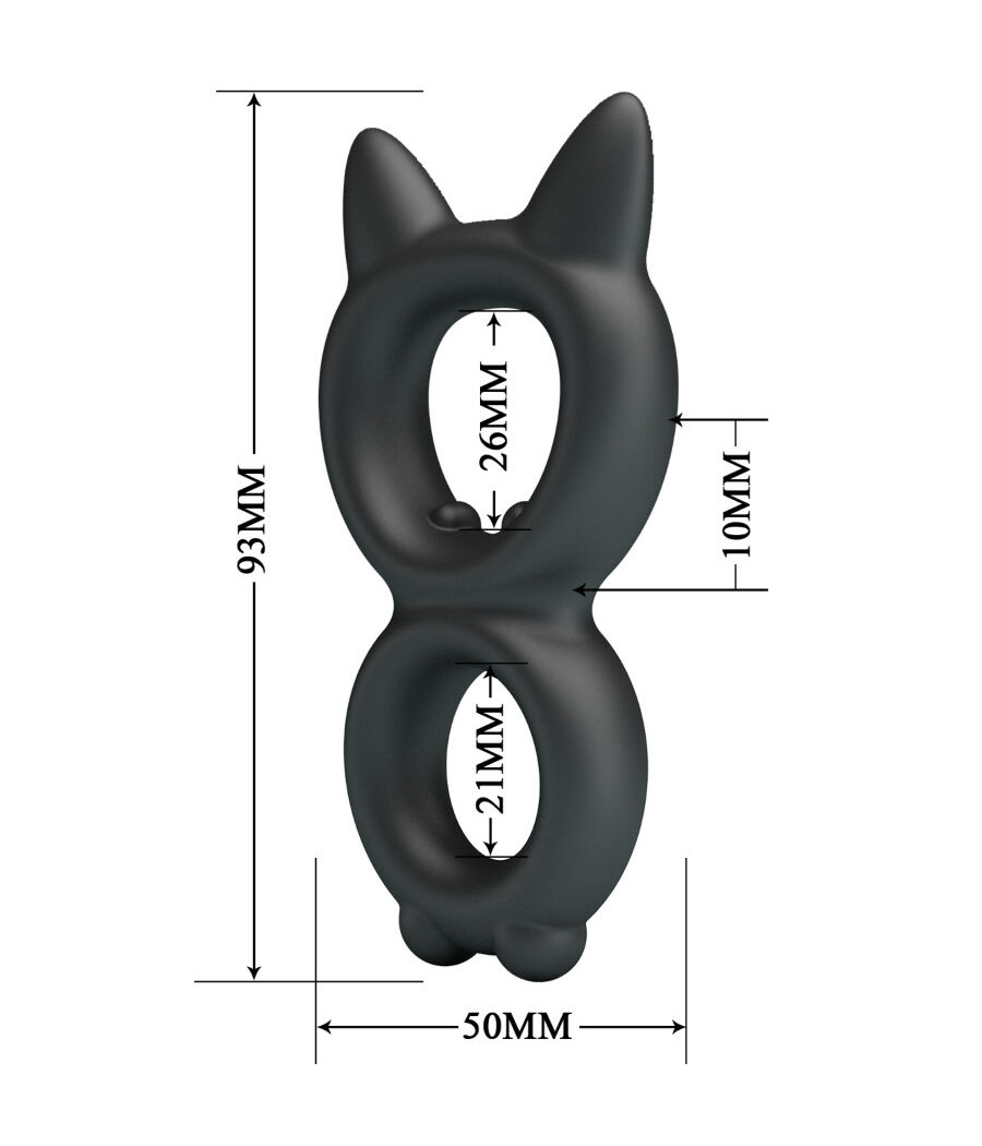 CRAZY BULL - ANEL DUPLO DE SILICONE TORAN MODELO 20