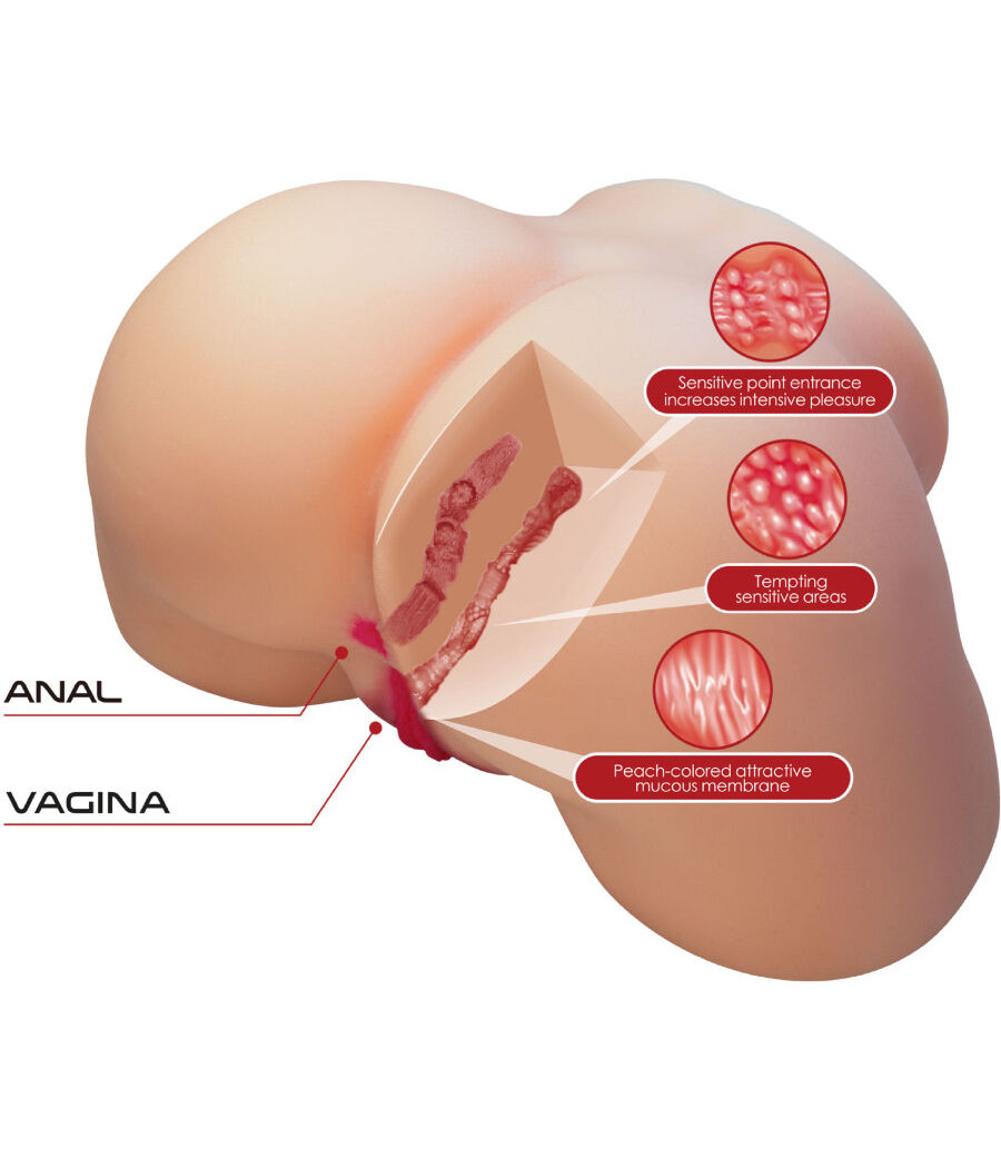CRAZY BULL - OLIVIA REALISTICO SEDERE FEMMINILE VAGINA E ANALE 5,5 KG