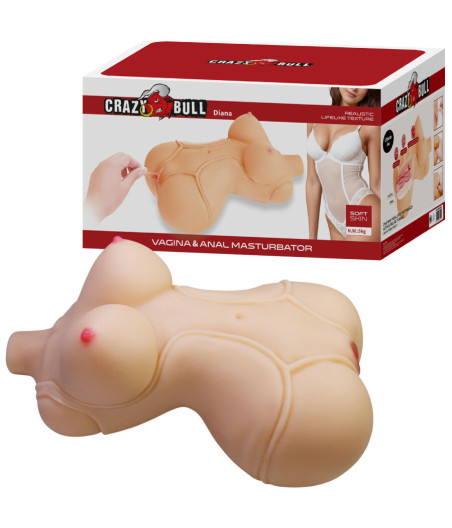 CRAZY BULL - DIANA REALISTISCHER WEIBLICHER TORSO VAGINA UND ANAL 5 KG