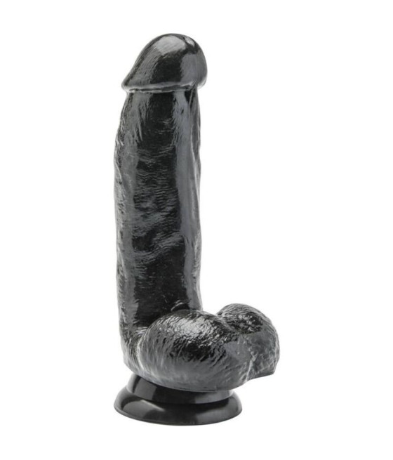 GET REAL - DILDO 12 CM WITH BALLS BLACK