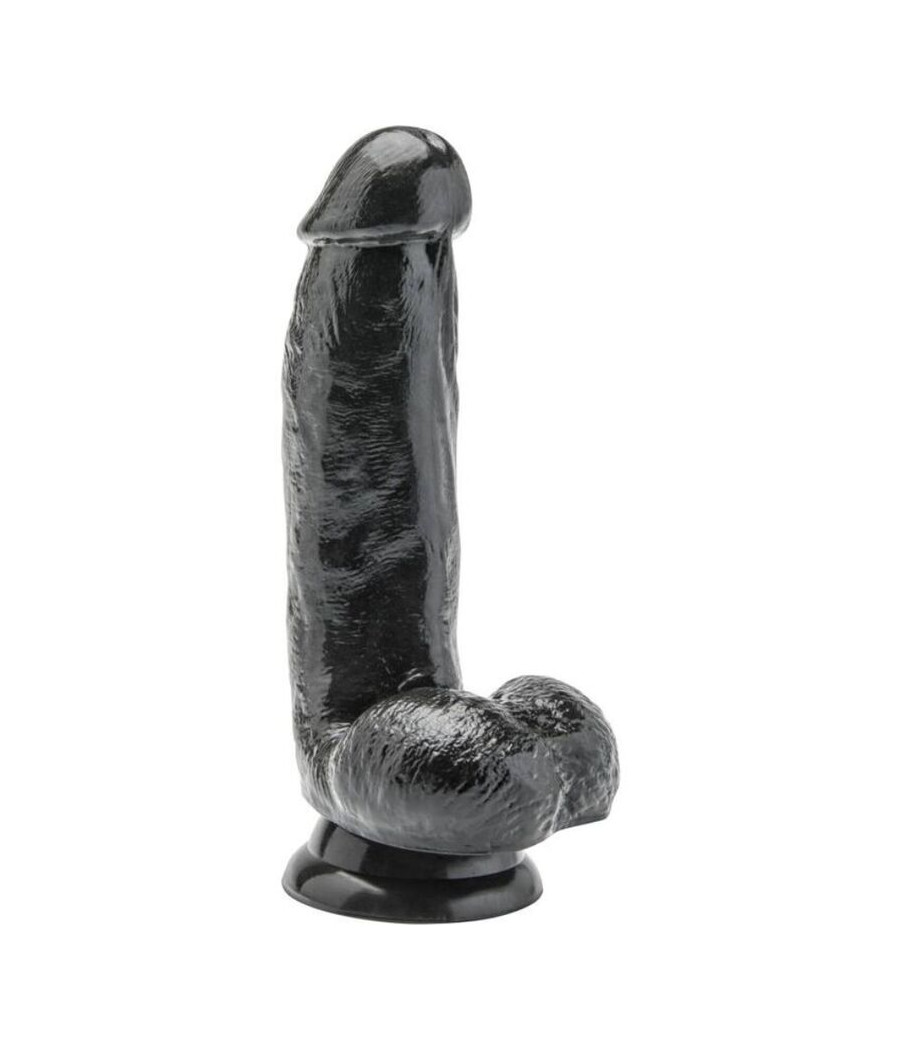 GET REAL - DILDO 12 CM CON TESTÍCULOS NEGRO