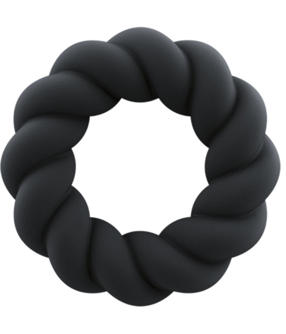 ROCKS-OFF - ANEL MASTURBADOR DE SILICONE PRETO TWIST