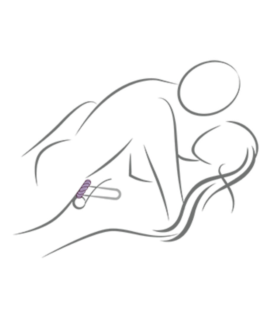 ROCKS-OFF - ANNEAU DE MASTURBATION EN SILICONE NOIR TWIST