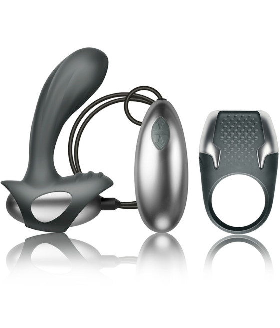 CLIMAXIMUM - EXCITE KIT ANELLO PER IL PENE + MASSAGGIATORE PER LA PROSTATA CON FILO