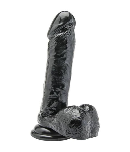 GET REAL - DILDO 18 CM CON TESTÍCULOS NEGRO