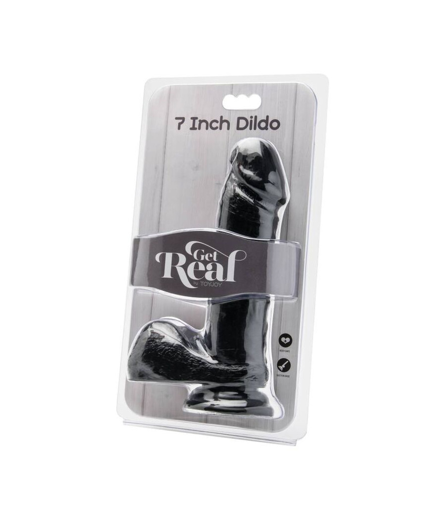 GET REAL - DILDO 18 CM CON SFERE NERO