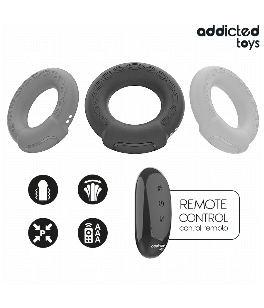 ADDICTED TOYS - VIBRIERENDER COCKRING MIT WÄRMEEFFEKT UND FERNBEDIENUNG