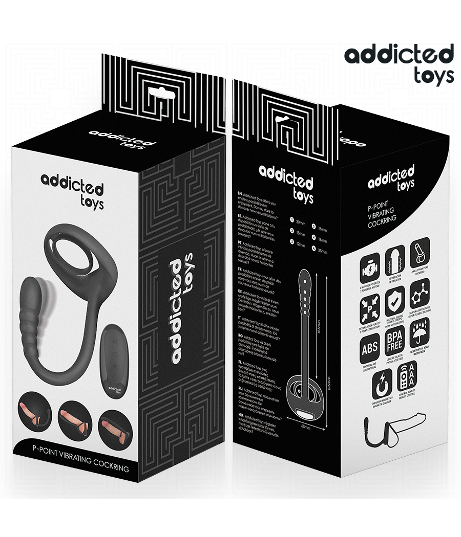 ADDICTED TOYS - P-SPOT VIBRIERENDER COCK RING MIT FERNBEDIENUNG