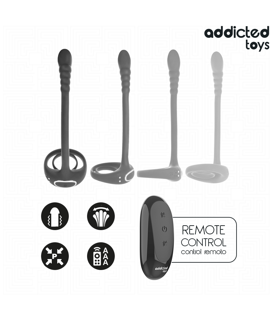 ADDICTED TOYS - P-SPOT VIBRIERENDER COCK RING MIT FERNBEDIENUNG