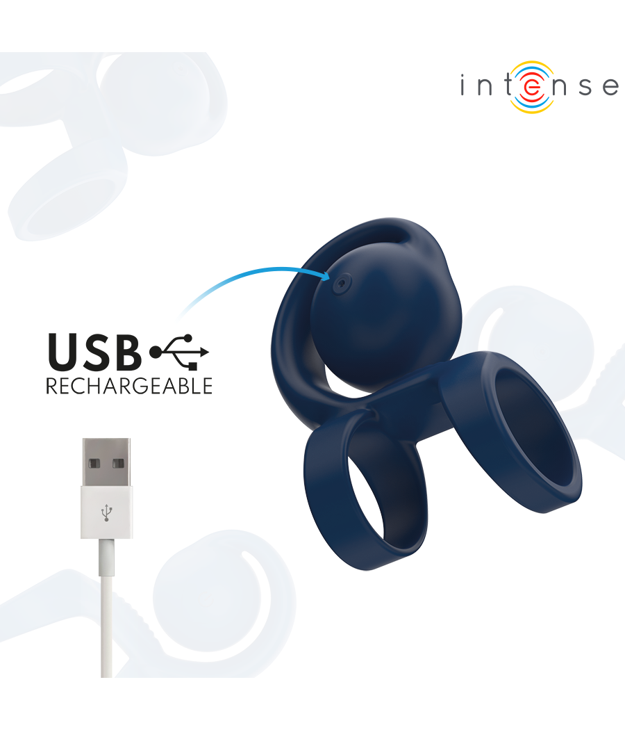 INTENSE - TYSON COCK RING MIT VIBRIERENDER KUGEL Ø 3,2 CM