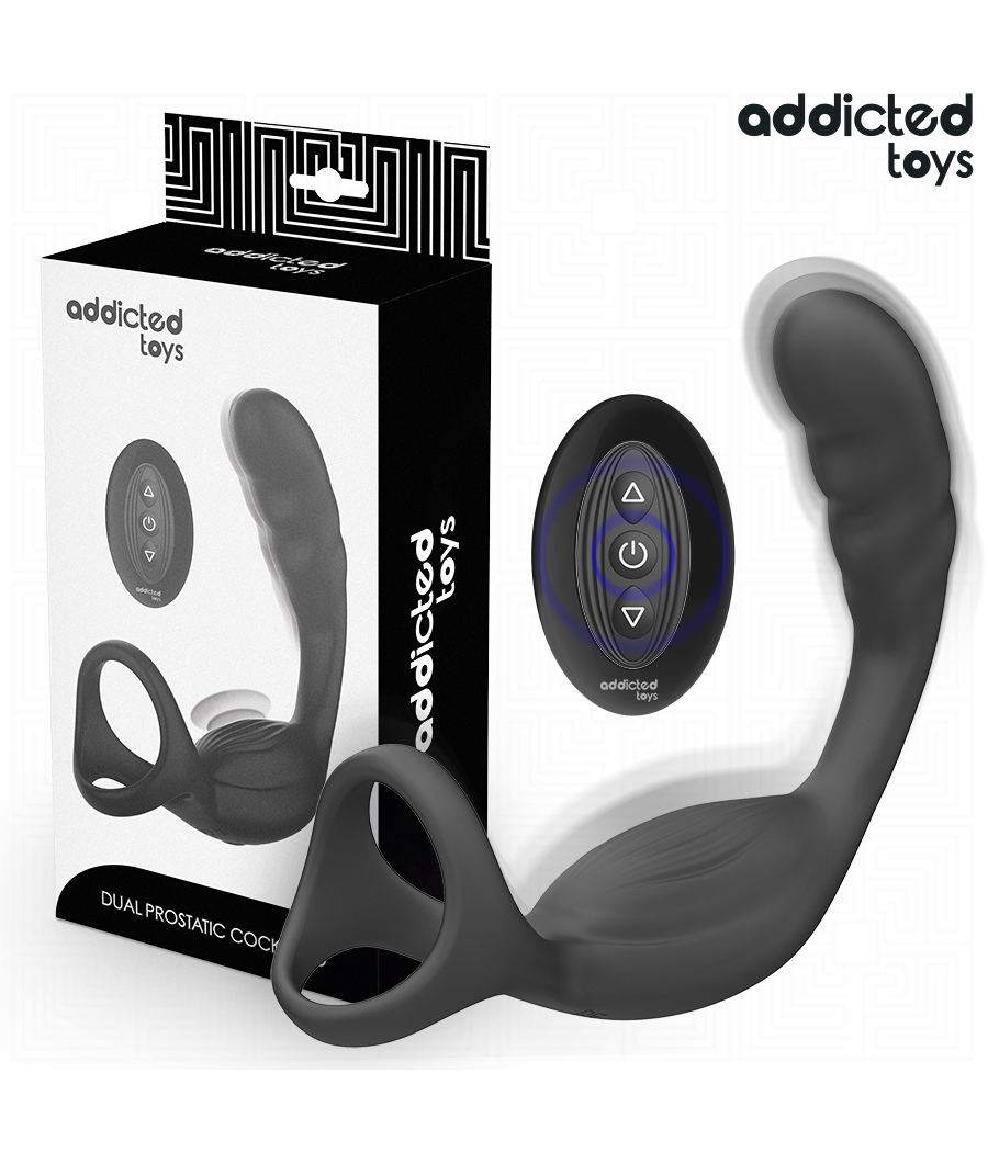 ADDICTED TOYS - ANELLO PER IL PENE PROSTATICO DOPPIO CON TELECOMANDO