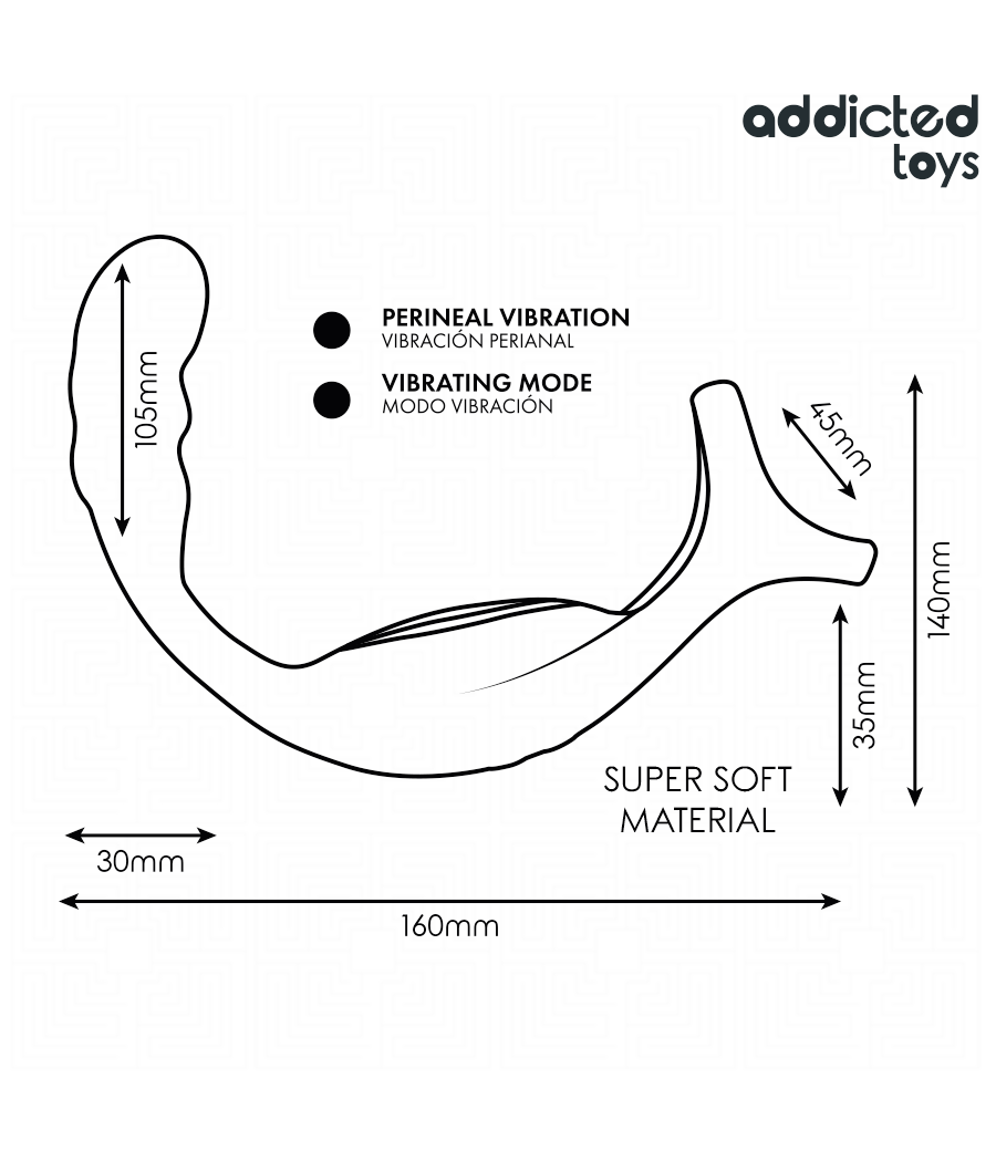 ADDICTED TOYS - ANELLO PER IL PENE PROSTATICO DOPPIO CON TELECOMANDO