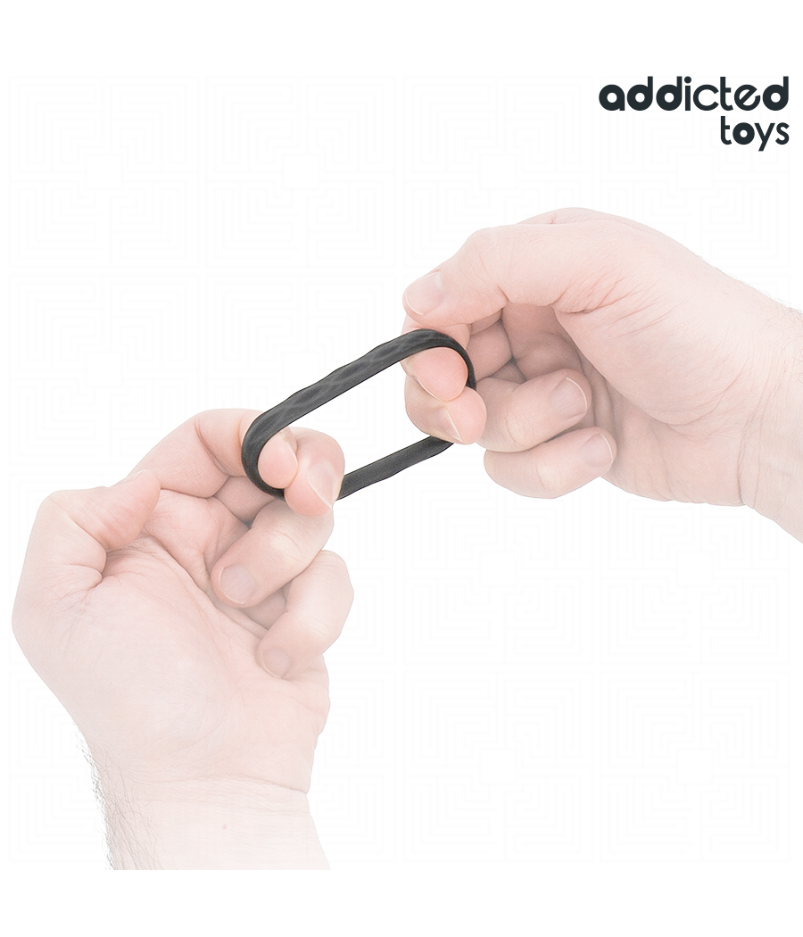 ADDICTED TOYS - TEXTURED COCK RING SET 4 SIZES